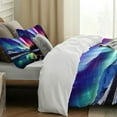 thumbnail image 3 of Pratyus Aurora Borealis Space Art 3-Piece Bedding Set - Soft Peach Skin Fabric - Bedroom Guest Room Decor - Machine Washable 87x68in, 3 of 8