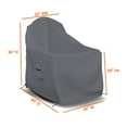 thumbnail image 2 of COVERS&ALL Adirondack Chair Cover, 12 Oz Waterproof UV & Weather Resistant All Season Protector, Outdoor Furniture Cover with Air Vent & Drawstrings (34" W x 40" D x 36" H, Grey), 2 of 6