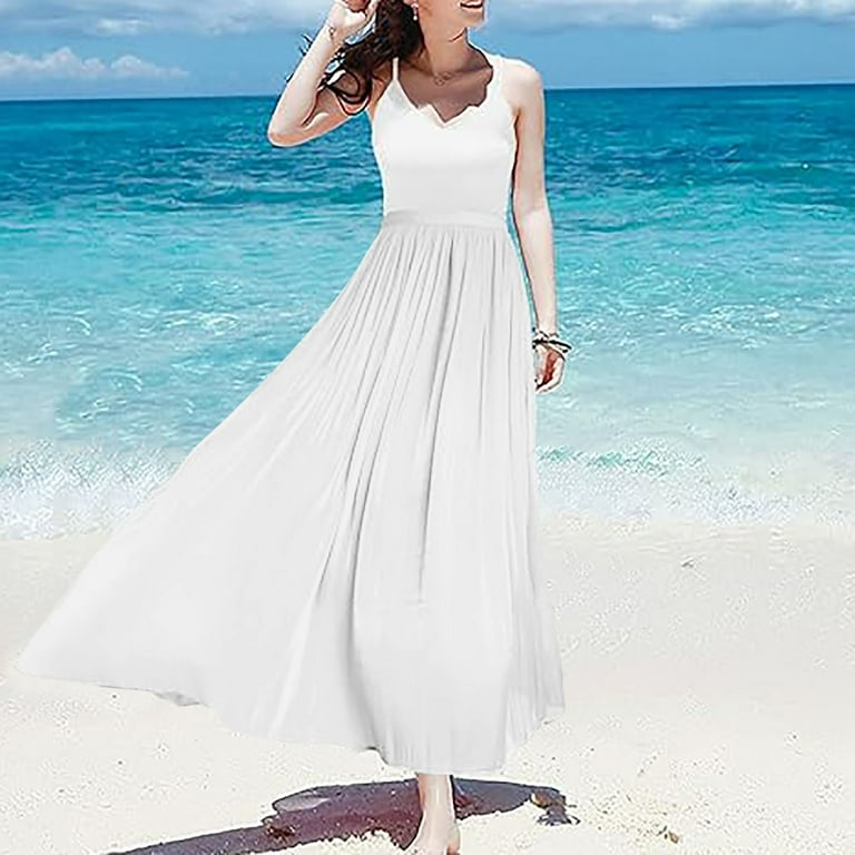 UFOUND Women s Metallic Shiny Maxi Skirts Lightweight Silky Flowy Skirt For Summer Beach Holiday Leisure Walmart