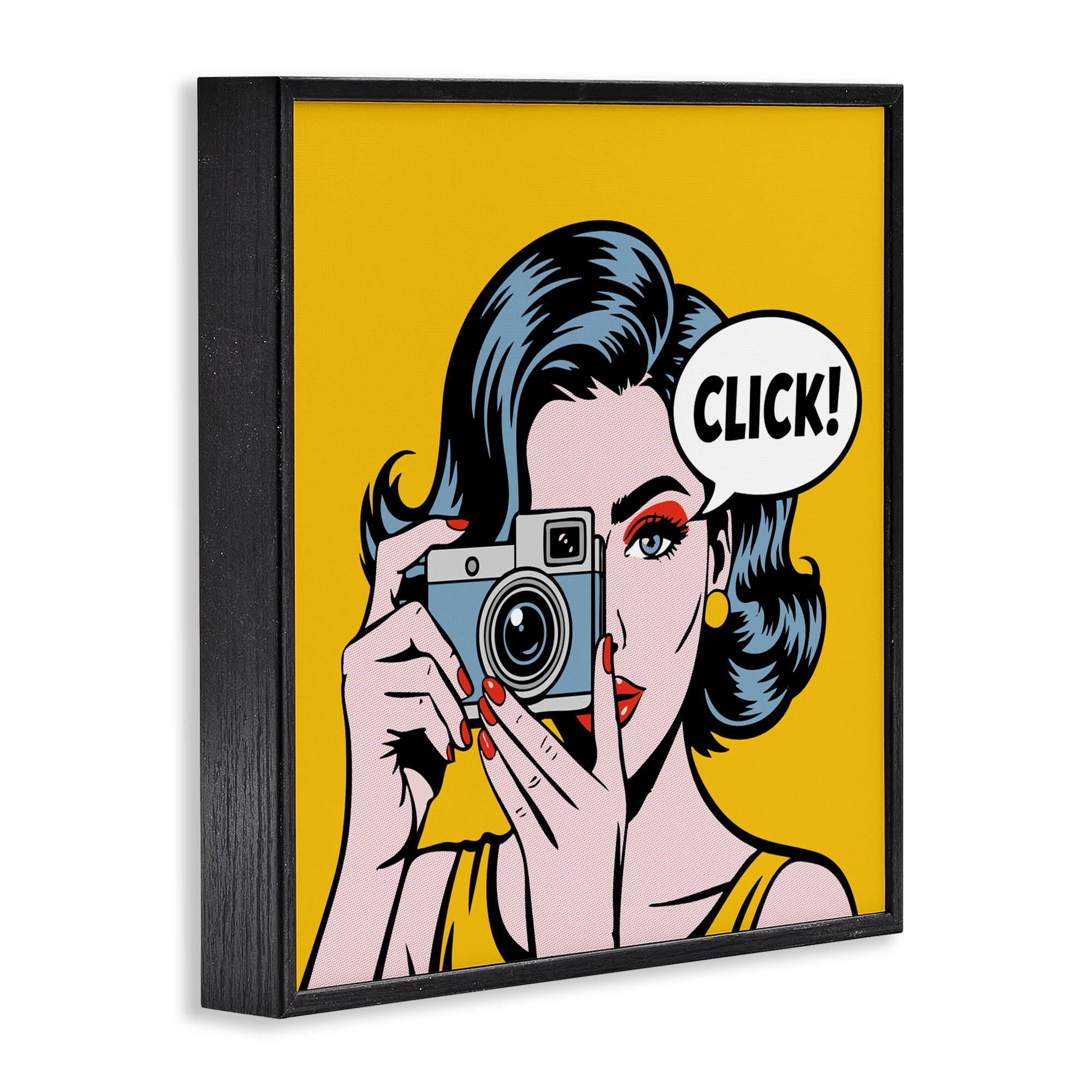 Stupell Industries Click Retro Photographer Black Framed Giclee Art, design by Andreas Magnusson