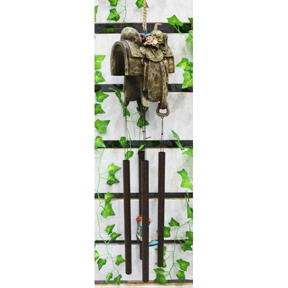 Western Country Rustic Floral Horse Saddle Cowboy Boot Decorative Wind Chime