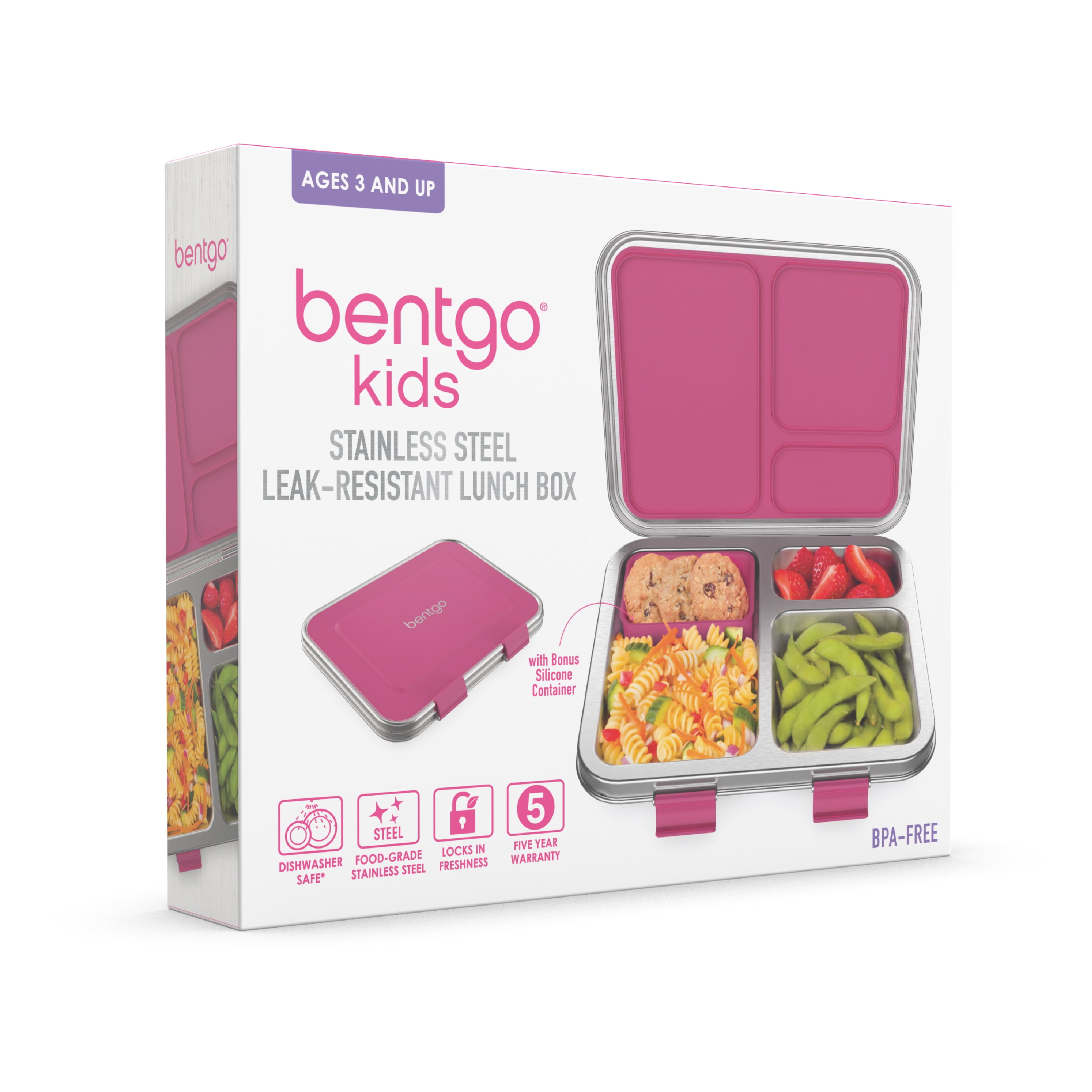 Bentgo Kids Snack - 2 Compartment Leak-Proof Bento-Style Food Storage for  Snacks and Small Meals, Easy-Open Latch, Dishwasher Safe, and BPA-Free -  Ideal for Ages 3+ (Aqua) 