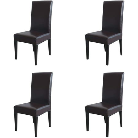 4pcs 6pcs Dining Chair Covers Faux, Faux Leather Dining Chair Covers
