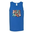 thumbnail image 2 of Wild Bobby Beauty From Ashes Groovy Font With Stars Vintage Men Tank Top, Royal, XX-Large, 2 of 6