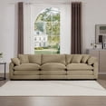 thumbnail image 6 of Mid-Century Modern 3-Seater Sectional Sofa with Tan Corduroy & Core Benefits, 6 of 11