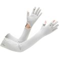thumbnail image 1 of Women UV Sun Protection Gloves, Non Slip Ice Silk Sunblock Long Gloves, Touchscreen Full Finger Cycling Gloves Cooling Arm, 1 of 5