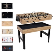 Sunnydaze 10-in-1 Multi-Game Table, Light Wood Look