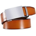 thumbnail image 2 of Men's Belt Genuine Leather Ratchet Belt for Men with Slide Buckle,Trim to Fit width 3.5cm 1 3/8 inch, 2 of 7