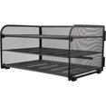 thumbnail image 3 of unbranded  Three-layer File Shelf Organizers Stackable Tray Holder for Desk Document Office Black, 3 of 8