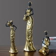 thumbnail image 3 of Jesscasday African Culture Inspireds Resins Black Woman Statue for Living Room Display, 3 of 21