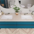 thumbnail image 4 of Pemberly Row White Ceramic 22"x15" Undermount Rectangular Bathroom Sink, 4 of 5