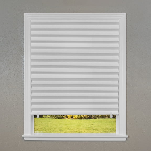 Redi Shade No Tools Original Light Filtering Pleated Paper Shade White, 36" W x 72" L, 6 Pack
