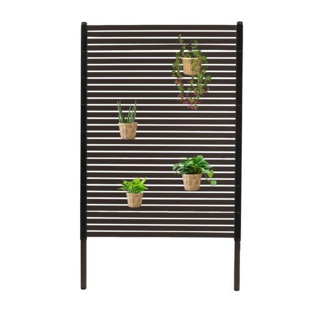 Indoor Outdoor Privacy Screen Decorative Panels Planter Wall Brown Fence Panels