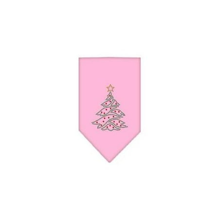 - Christmas Tree Rhinestone Bandana Light Pink Large