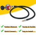 GasSaf High Pressure, Adjustable 010PSI Propane Regulator with 4FT Hose for Outdoor Cooking