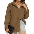 thumbnail image 4 of Fantaslook Women Corduroy Shirts Shacket Jacket Casual Long Sleeve Button Down Blouses Tops, 4 of 8