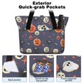 thumbnail image 2 of Tote Bag for Women - Pumpkin Ghost Halloween Pattern Shoulder Bag - Large Utility Work Duffle Bag with Zipper Handbag for Travel, Work, Sprots, 2 of 5