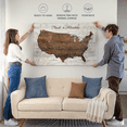 thumbnail image 6 of Elephant Stock Travels And Adventures I Push Pin Usa Map Wall Art - Map Canvas Art - 12" x 8", 6 of 8