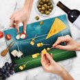 thumbnail image 4 of Soccer Cutting Board, Soccer Goal Post Sports Area Winner Loser Line Floodlit Best Team Finals Game Theme, Decorative Tempered Glass Cutting and Serving Board, Large Size, Green Blue, by Ambesonne, 4 of 5