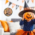 thumbnail image 3 of Corona De Halloween Colgador De Puerta Redondo Letrero De Bienvenida Para Decoración De Halloween Kearding HA043868-04, 3 of 5