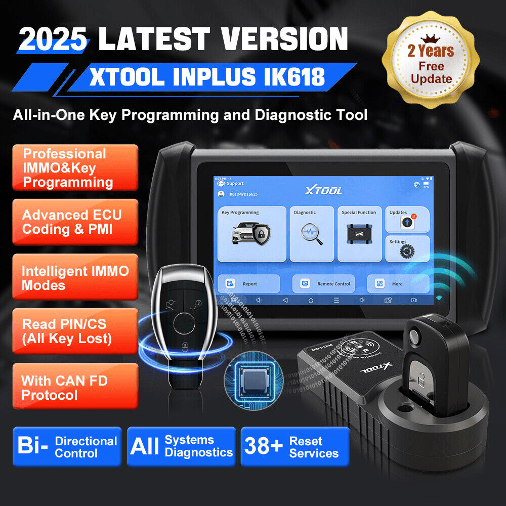 XTOOL InPlus IK618 キープログラマー スキャンツール 2023年版 XTool InPlus IK618E Automotive Key Programmer \u0026 Diagnostic Tool