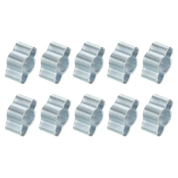 10Pack Double Ear Hose Clamps, Adjustable 3-5mm Iron Zinc Plated