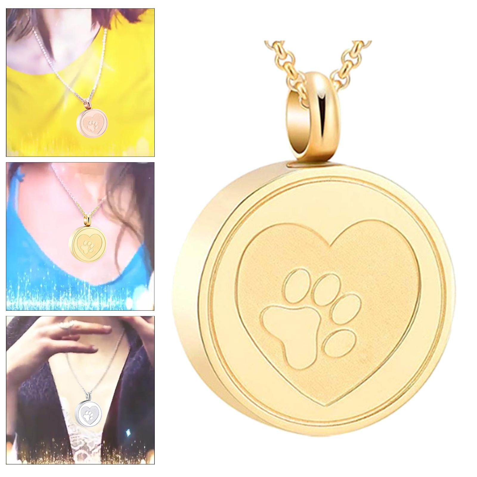 Round Pet Ashes Cremation Jewelry 