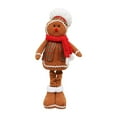 thumbnail image 4 of Muñecas de decoración navideña, muñeco de hombre de jengibre con patas largas, figuritas navideñas, adornos, estatuilla navideña decorativa para ropa sombrero, 4 of 8