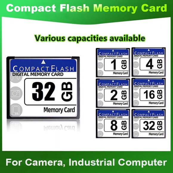 1GB Compact Flash Memory Card for Camera, Advertising Machine, Industrial Computer Card,1 x Compact Flash Card,White&Blue