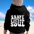 thumbnail image 2 of Byoo Tween Girl's Preppy Letter Hoodie Casual Hooded Sweatshirt Fall Winter Pullover Top, 2 of 6
