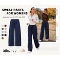 thumbnail image 2 of TEMOFON Womens Sweatpants Barrel Baggy High Waisted Joggers Sweat Pants Athletic Pants with Pockets, 2 of 8