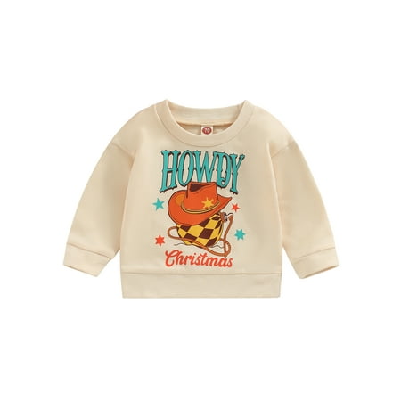 

Baby Girls Sweatshirt Long Sleeve Christmas Car Tree/ Santa/ Letters Print Party Casual Fall Spring Pullover Tops