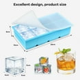 thumbnail image 5 of Ice Cube Trays for Freezers with Lid  Silicone Lager Ice Tray Molds Big Square Ice Trays for Whiskey, Cocktails, Baby Food, Juices Blue, 5 of 7