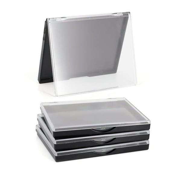 Paleta de maquillaje AJLTPA magnética con parte superior transparente, paquete de 3 unidades, 12,2 x 10,1 cm