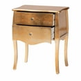 thumbnail image 3 of Saltoro Sherpi Baxton Studio Patrice Classic and Traditional Silver Finished Wood 2-Drawer Nightstand, 3 of 9