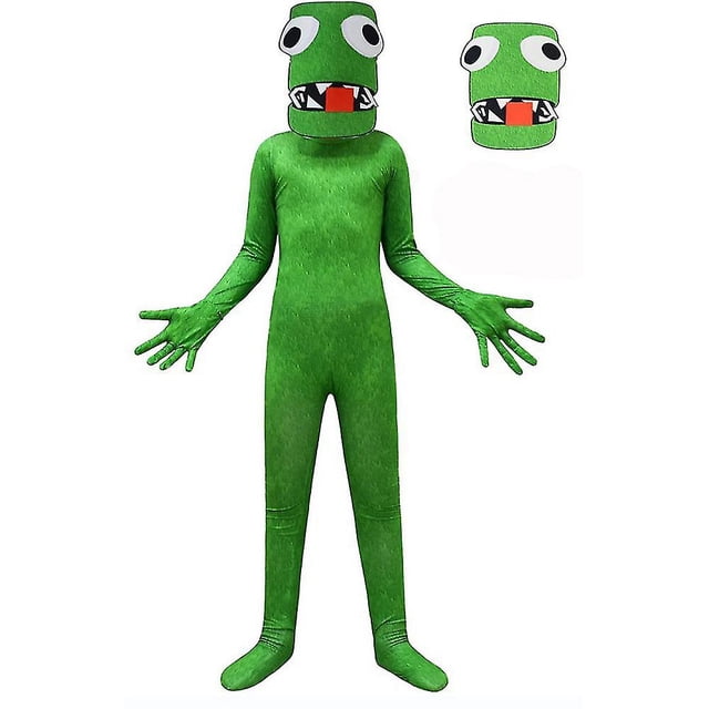 Disfraz de Roblox para niños y niñas de 4 a 9 años, disfraz de pequeño monstruo verde, mono, regalos de Halloween