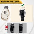thumbnail image 5 of for Mercedes Key Fob Cover with Metal Braided Rope Keychain for Benz Accessories, Upgraded Soft Key Case for Class Mercedes Benz (3 Button only), 5 of 7