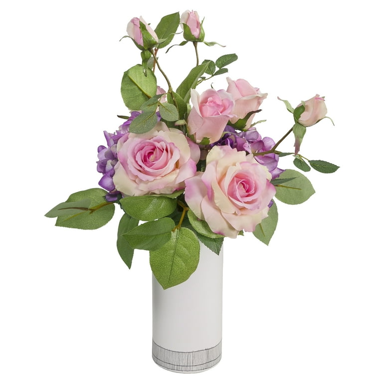 Mainstays Pink Plastic Rose Spray Stem