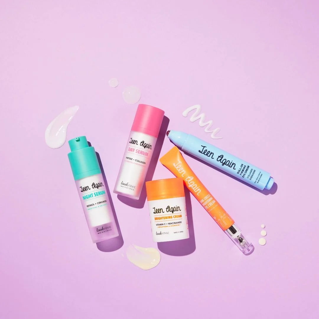 Look At Me Teen Again Roll On Firming Eye Cream with Collagen and Adenosine (Made in Korea)