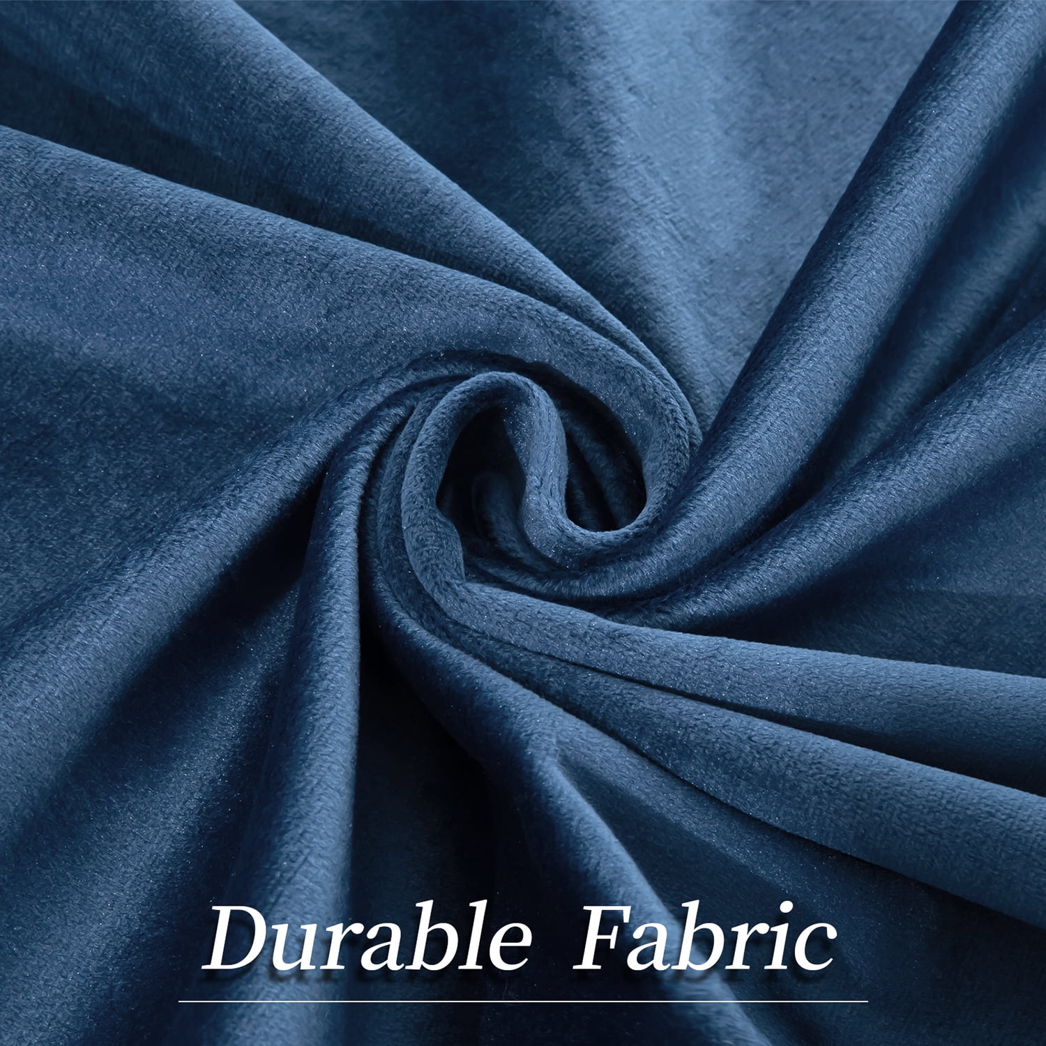 WWisewater 2 Panels Velvet Curtains Grommet Curtains ,Patio Door Drapes, Light Blocking Curtain,Blackout Curtains, Royal Blue, 52x96 inch