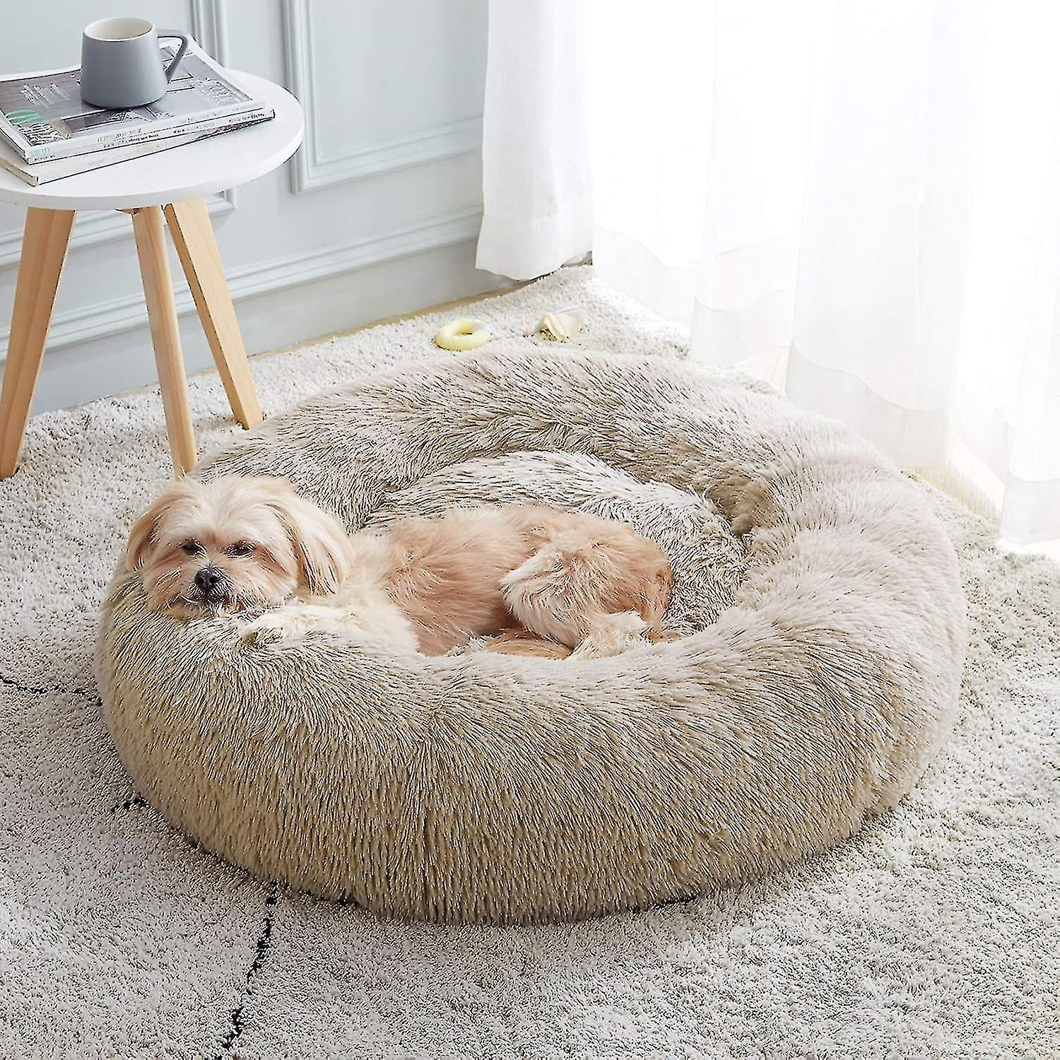 Donut calming pet bed online