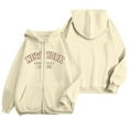 thumbnail image 4 of New York Brooklyn Hoodies for Women 2025 Long Sleeve Zip Up Hooded Sweatshirt with Pockets Jacket Coat, 4 of 5