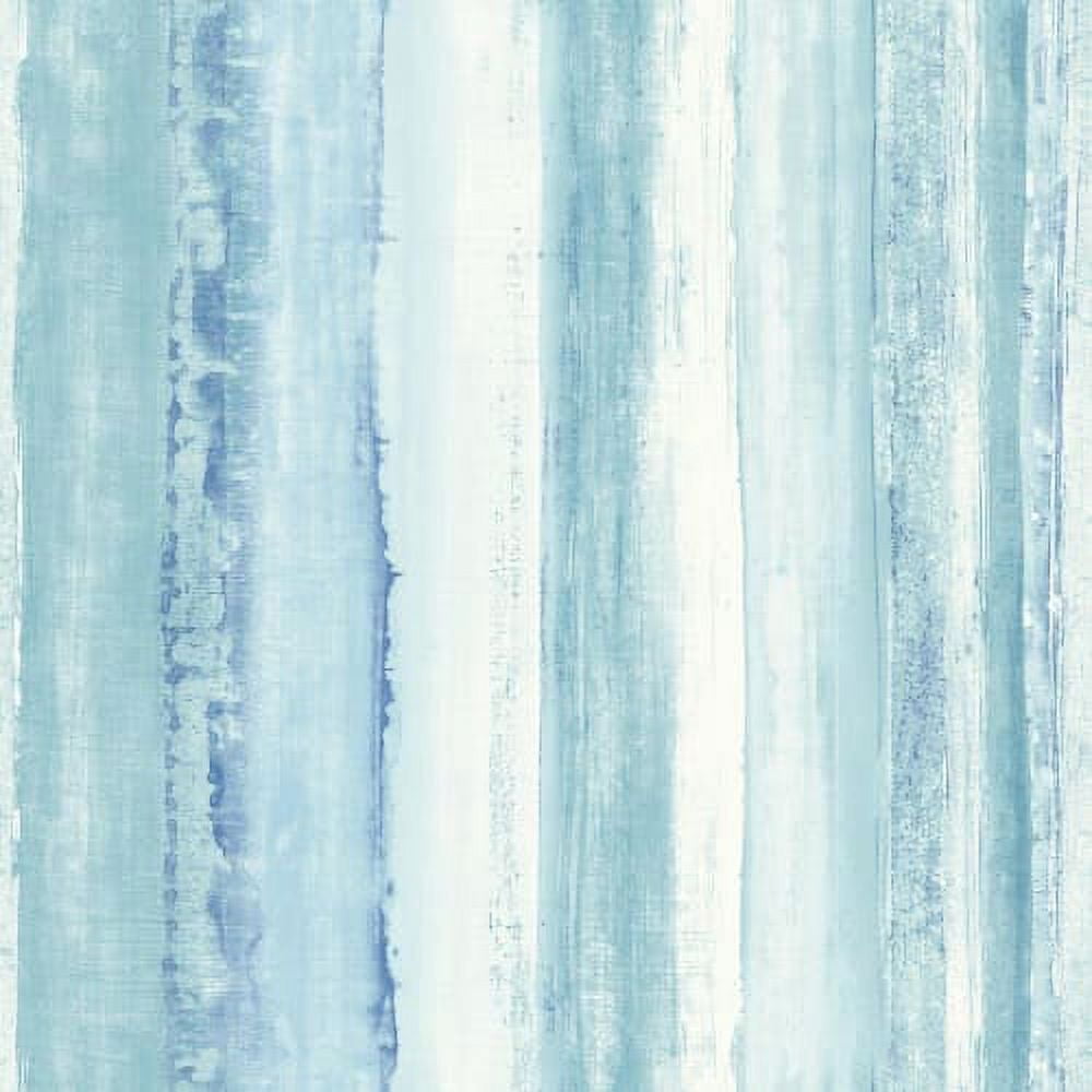 RoomMates Blue Watercolor Stripe Peel & Stick Wallpaper