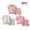 E White-Pink-White, variant on NAISIBABY Girls Mix and Match Outfit 3 Pack, Crew Neck Graphic Tees Casual Shorts Cotton Sets 4-5T