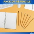 thumbnail image 6 of 1InTheOffice Pre Sharpened Pencils #2, Pencils with Eraser, 2 HB, Wood-Cased, Black Lead, Yellow Barrel (48), 6 of 7