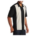 thumbnail image 4 of Yellow Rooster Men's Retro Camp shirt Cuban Style Bowling Shirt Black/Light Stone M, 4 of 6