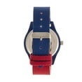 thumbnail image 2 of Crayo CR3901 Pleasant Unisex Wrist Watch, Blue Hands with Red Leatherette Band, 2 of 3