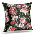 thumbnail image 1 of BSDHOME Colorful Flower Floral Pattern with Roses Watercolor Green Pretty Pillow Case Pillow Cover 18x18 inch, 1 of 1
