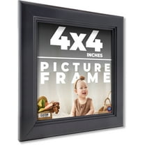 4x4 IN Frame Black Passaggi Solid Wood Picture Frame Width 1.5 Inches | Interior Frame Depth 0.5
