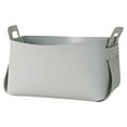 thumbnail image 1 of Cesta de almacenamiento Cateissary organizador plegable de cuero con asa Gris S, 1 of 6